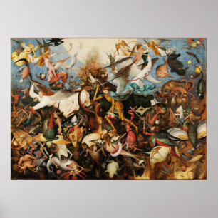 Pieter Bruegel Fall of the Rebel Angels Painting Poster