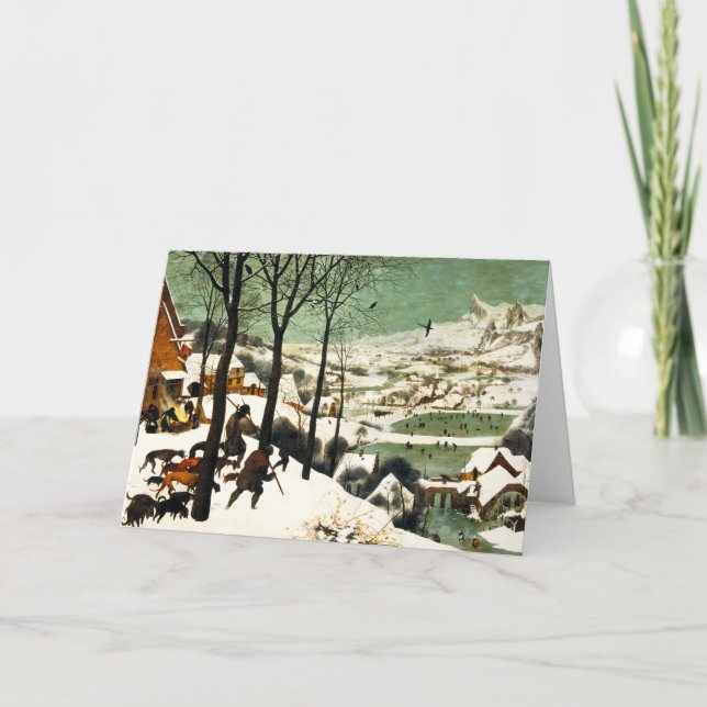 Pieter Bruegel Hunters in the Snow Greeting Card (Front)