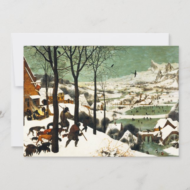 Pieter Bruegel Hunters in the Snow Invitations (Front)