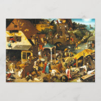 Pieter Bruegel Netherlandish Proverbs Invitations