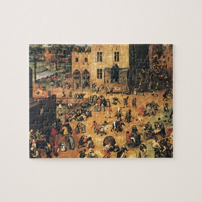 Pieter Bruegel the Elder- Children's Games Jigsaw Puzzle (Horizontal)