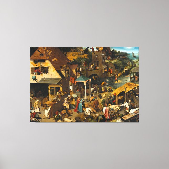 Pieter Bruegel the Elder Dutch Proverbs Canvas Print (Front)