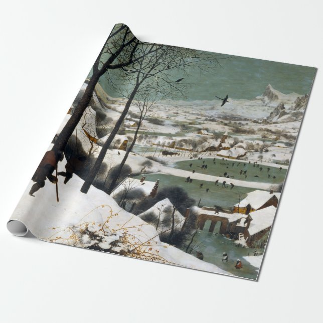 Pieter Bruegel the Elder Hunters in the Snow Wrapping Paper (Unrolled)