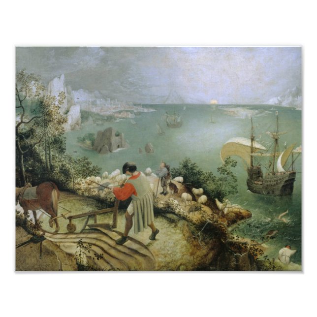 Pieter Bruegel the Elder -Landscape Fall of Icarus Photo Print (Front)