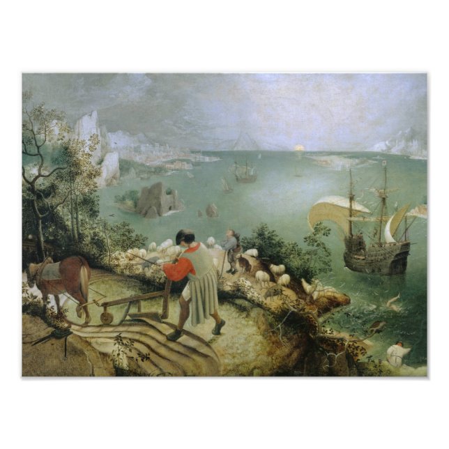 Pieter Bruegel the Elder -Landscape Fall of Icarus Photo Print (Front)