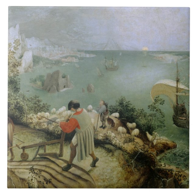 Pieter Bruegel the Elder -Landscape Fall of Icarus Tile (Front)