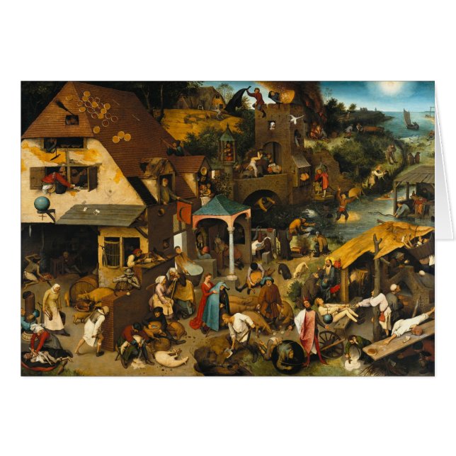 Pieter Bruegel the Elder - Netherlandish Proverbs (Front Horizontal)