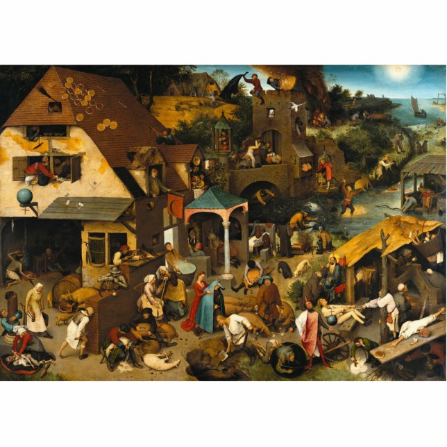 Pieter Bruegel the Elder - Netherlandish Proverbs Standing Photo Sculpture (Front)