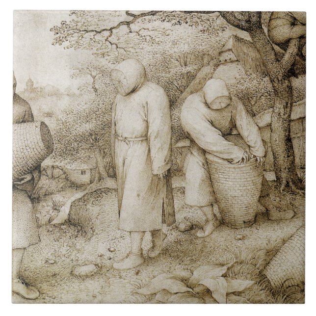 Pieter Bruegel the Elder - The Beekeepers Tile (Front)