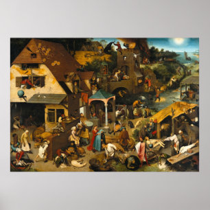 Pieter Bruegel the Elder - The Dutch Proverbs Poster