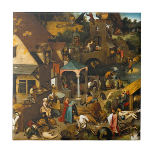 Pieter Bruegel the Elder - The Dutch Proverbs Tile