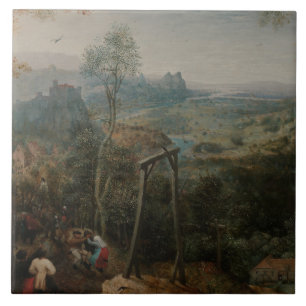 Pieter Bruegel the Elder-The Magpie on the Gallows Tile