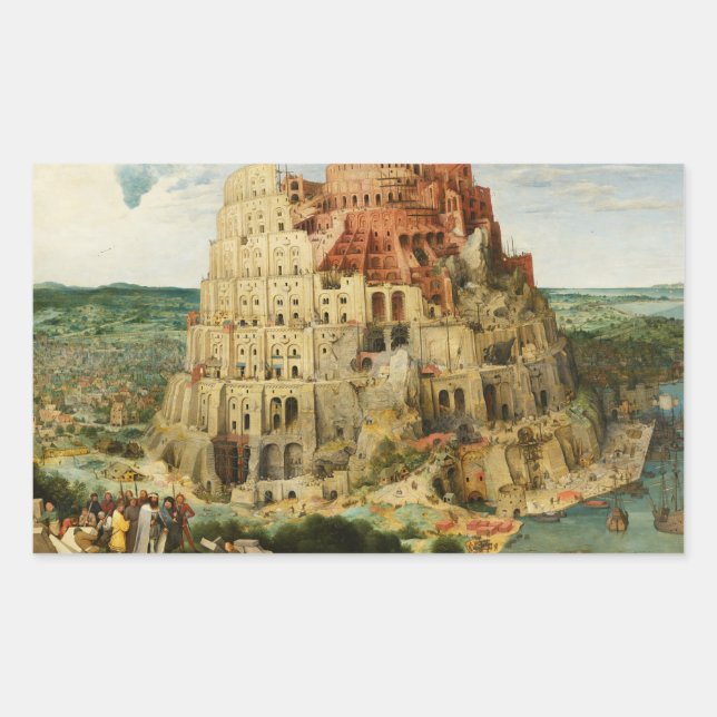Pieter Bruegel the Elder - The Tower of Babel Rectangular Sticker (Front)