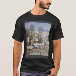 Pieter Bruegel The Elder  Winter Landscape with Bi T-Shirt