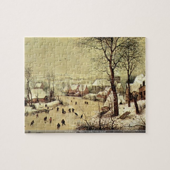 Pieter Bruegel - Winter landscape with skaters Jigsaw Puzzle (Horizontal)