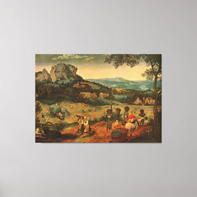 Pieter Bruegel's Bruegel's The Hay Harvest - 1565 Canvas Print (Front)