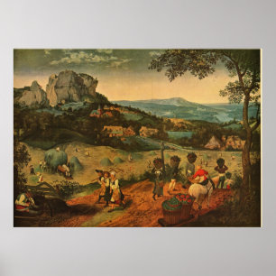 Pieter Bruegel's Bruegel's The Hay Harvest - 1565 Poster