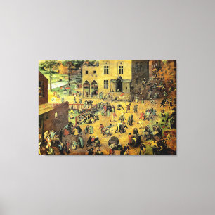 Pieter Bruegel's "Children’s Games" - 1560 Canvas Print