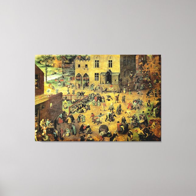 Pieter Bruegel's "Children’s Games" - 1560 Canvas Print (Front)