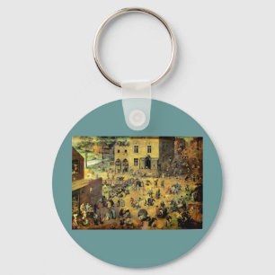 Pieter Bruegel's "Children’s Games" - 1560 Key Ring