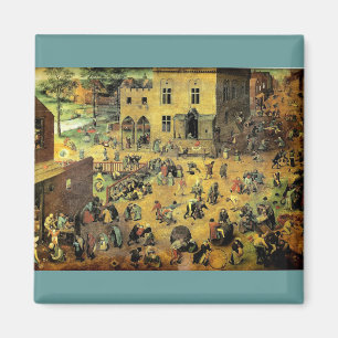 Pieter Bruegel's "Children’s Games" - 1560 Magnet
