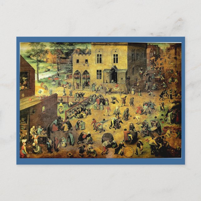 Pieter Bruegel's "Children’s Games" - 1560 Postcard (Front)