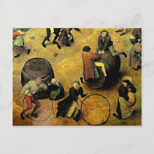 Pieter Bruegel's "Children’s Games" (Detail) 1560 Postcard