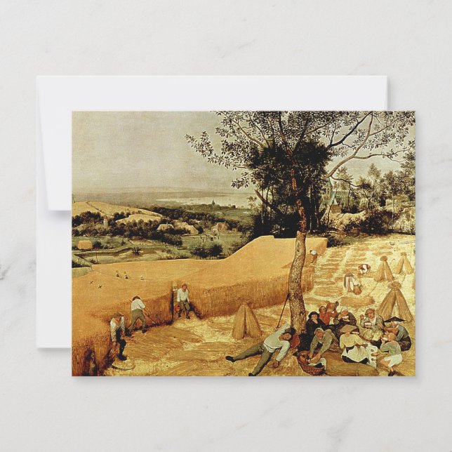 Pieter Bruegel's The Harvesters (1565) Invitation (Front)