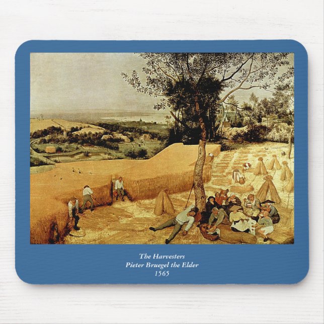 Pieter Bruegel's The Harvesters (1565) Mouse Mat (Front)