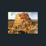 Pieter Bruegel's "The Tower of Babel" (circa 1563) Canvas Print<br><div class="desc">Classic Painting of the Tower's Construction. A classic Northern Renaissance artwork that has passed into the public domain and makes wonderful gifts and other products. All of the Fine Art, Vintage Art, Classic Masterpieces, and other Antique Masterworks here at Masterpiece Gallery have been carefully edited and placed on products to...</div>
