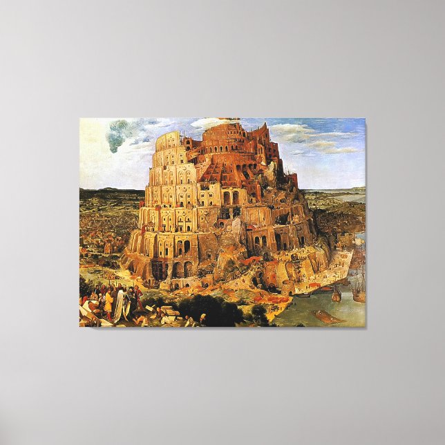 Pieter Bruegel's "The Tower of Babel" (circa 1563) Canvas Print (Front)