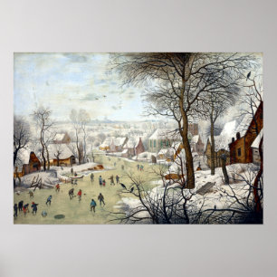 Pieter Brueghel the Younger Winter Landscape Poster