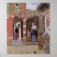 Pieter de Hooch - Courtyard of a House in Delft