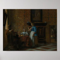Pieter de Hooch - Leisure Time in an Elegant