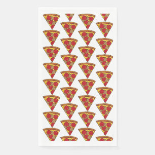 piezas de pizza idividuales en patrón napkin