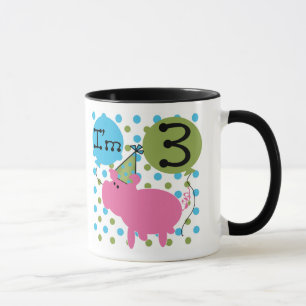 Pig 3rd Birthday Mug