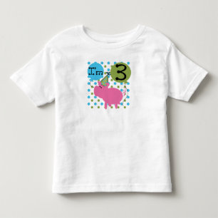 Pig 3rd Birthday Toddler T-Shirt
