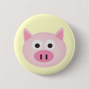 Pig 6 Cm Round Badge