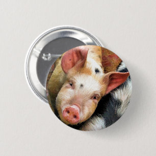PIG 6 CM ROUND BADGE