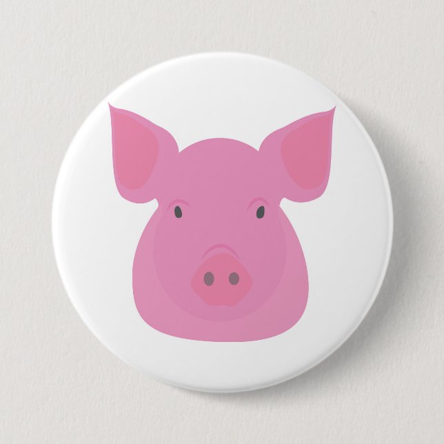 Pig 7.5 Cm Round Badge (Front)