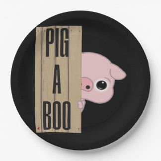 Pig A Boo Fence Paper Plate
