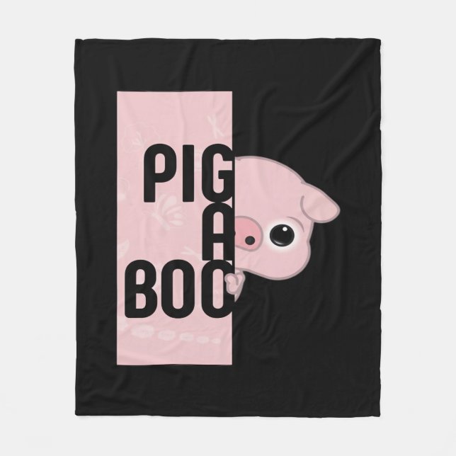 Pig A Boo Fleece Blanket (Front)