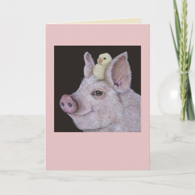 Pig and Peep card (Front)