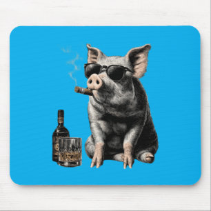 Pig Animal Sunglasses Fathers Day Family Mouse Mat