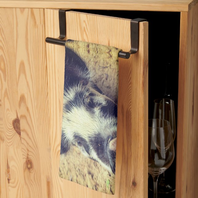 Pig Animal  Tea Towel (Thirds Fold)