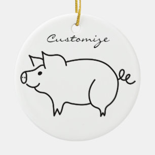 Pig Animal Thunder_Cove Ceramic Tree Decoration