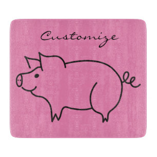 Pig Animal Thunder_Cove Cutting Board