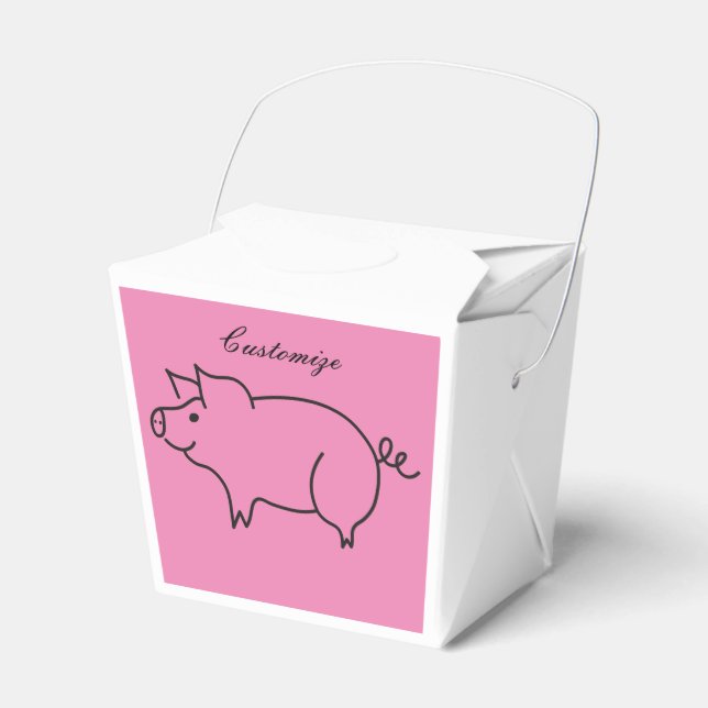Pig Animal Thunder_Cove Favour Box (Front Side)