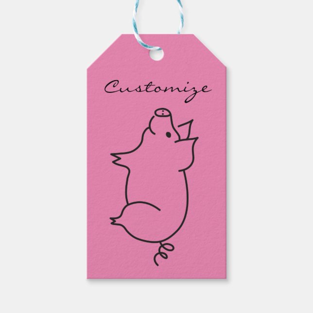 Pig Animal Thunder_Cove Gift Tags (Front)