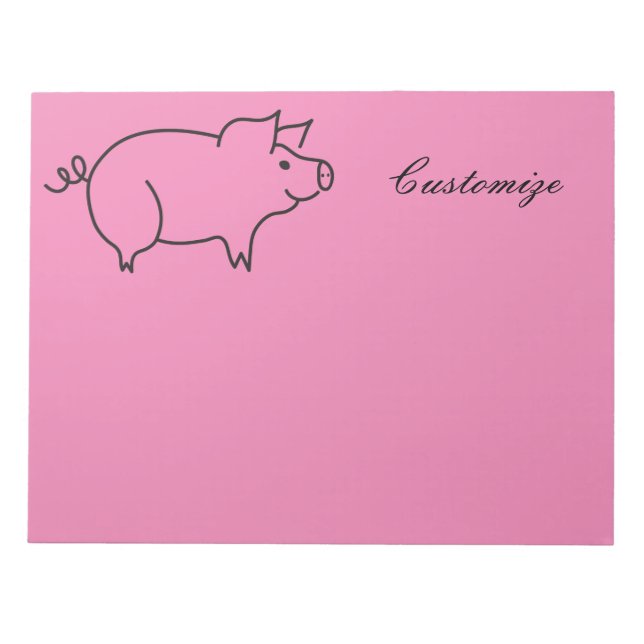 Pig Animal Thunder_Cove Large Notepad (Front)